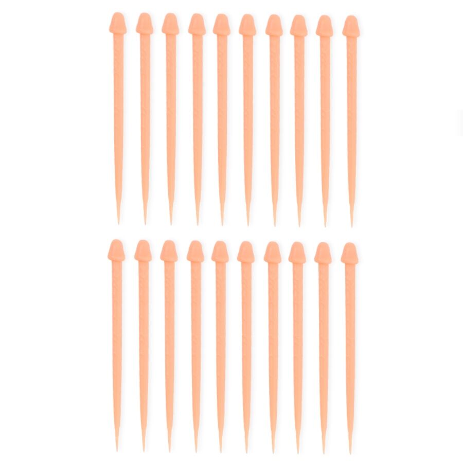 DIABLO PICANTE - BÂTONNETS PÉNIS ARAIGNÉES POUR VIANDE 20 UNITÉS