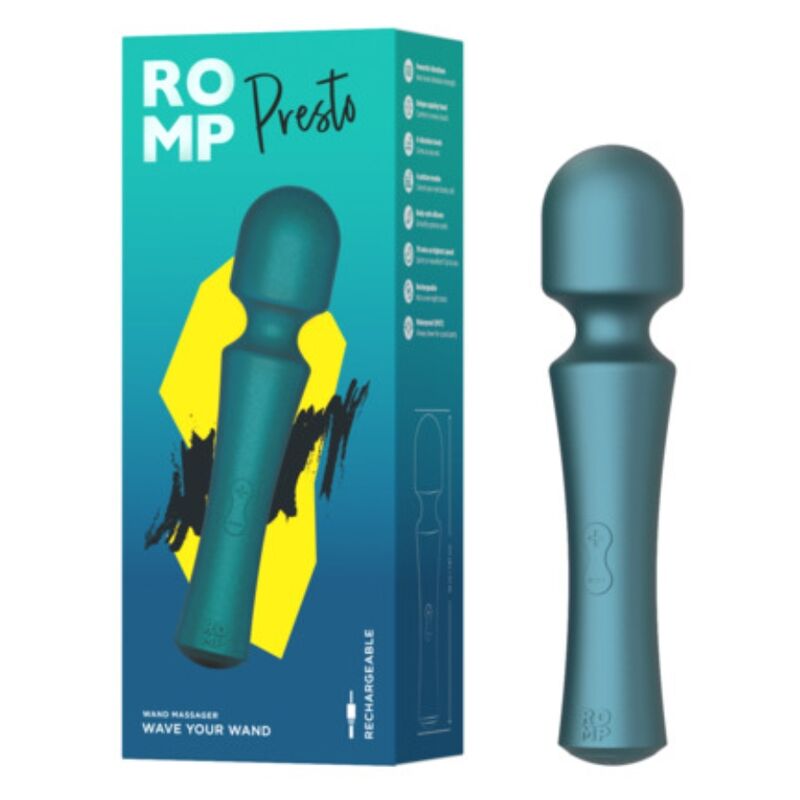 Vibromasseur Clitoridien Presto Mini Tête Flexible Vert - ROMP