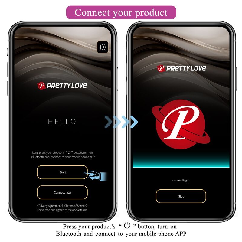 PRETTY LOVE - Å'UF VIBRANT CONTRÔLABLE PAR APPLICATION PULSEN 12 FONCTIONS RECHARGEABLE PAR USB ROSE