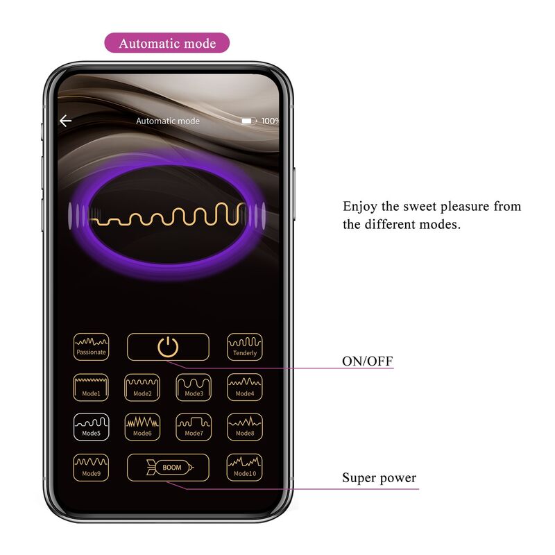 PRETTY LOVE - Å'UF VIBRANT CONTRÔLABLE PAR APPLICATION PULSEN 12 FONCTIONS RECHARGEABLE PAR USB VERT-JAUNE