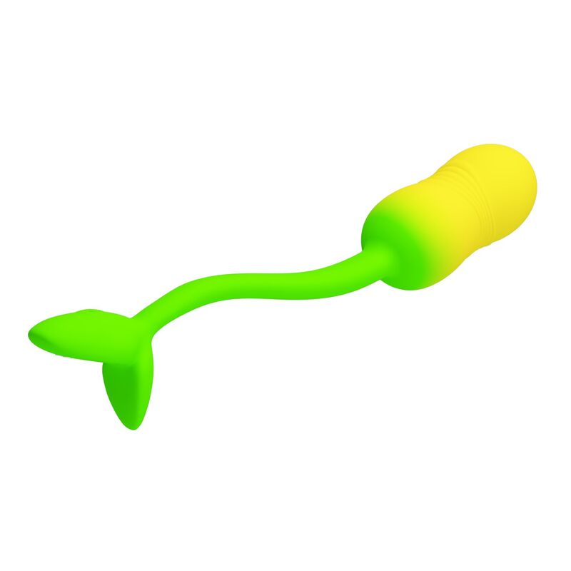 PRETTY LOVE - Å'UF VIBRANT CONTRÔLABLE PAR APPLICATION PULSEN 12 FONCTIONS RECHARGEABLE PAR USB VERT-JAUNE