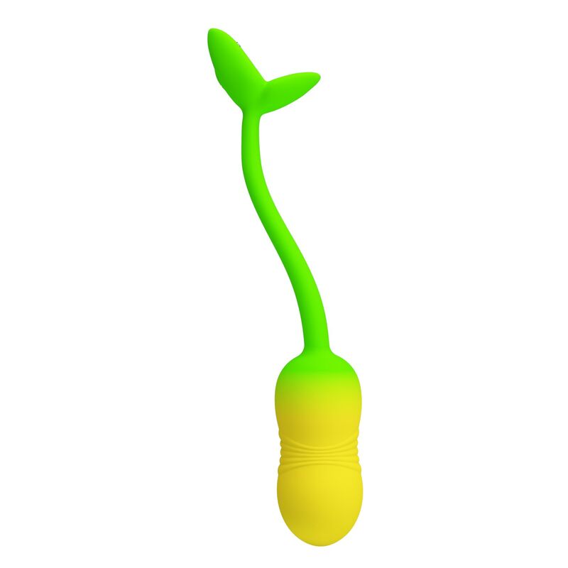 PRETTY LOVE - Å'UF VIBRANT CONTRÔLABLE PAR APPLICATION PULSEN 12 FONCTIONS RECHARGEABLE PAR USB VERT-JAUNE