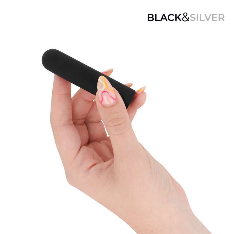 BLACK & SILVER - JACOB BALLE VIBRANTE RECHARGEABLE USB NOIR