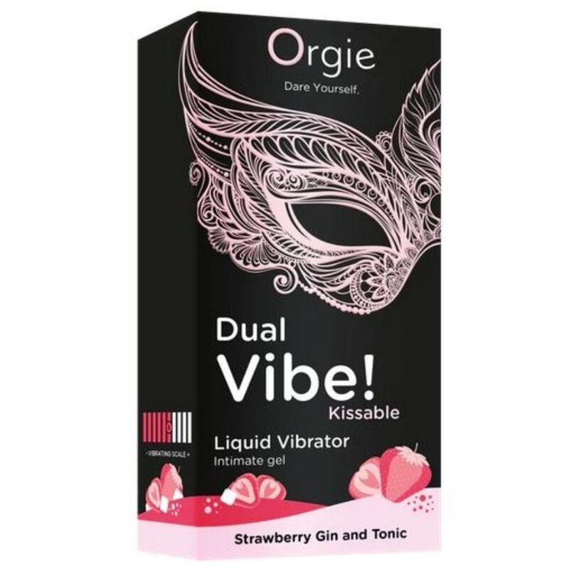 ORGIE - DOUBLE VIBRATION! VIBRATEUR LIQUIDE À EMBRASSER GIN TONIC À LA FRAISE 15 ML