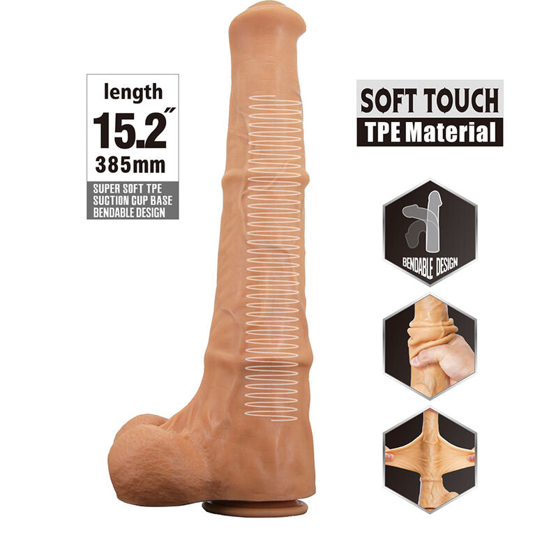 PRETTY LOVE - BENOIT GODEMICHET RÉALISTE TOUCHER DOUX AVEC PEAU GLISSANTE 38,5 CM NATUREL