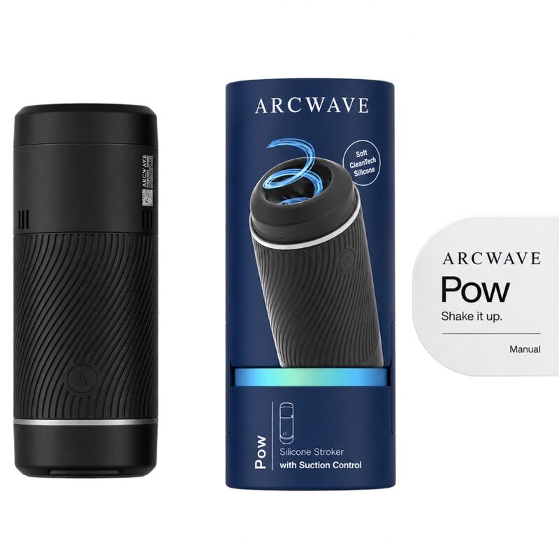 ARCWAVE - POW STROKER MANUEL AVEC CONTRÔLE DE L'ASPIRATION NOIR