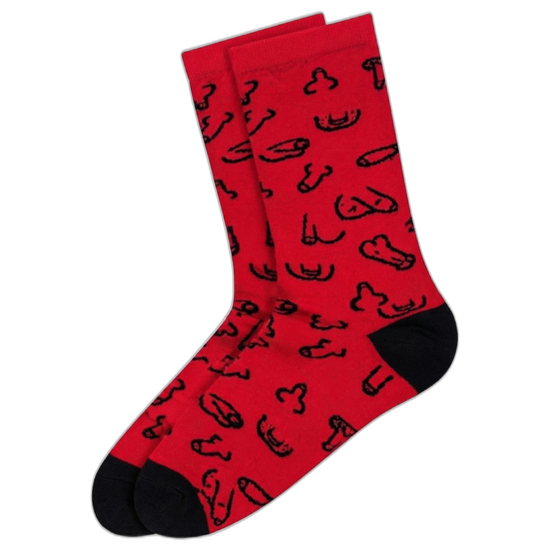 Chaussettes Rouges Motif Pénis Pointures 41-45 - Diablo Picante