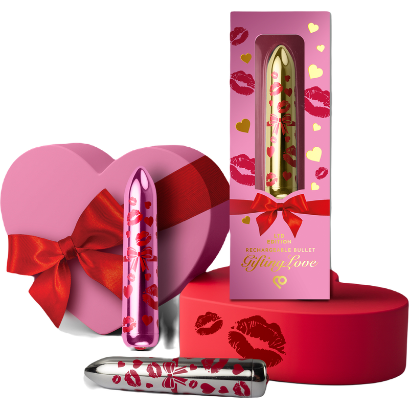 ROCKS-OFF - GIFTING LOVE MINI VIBRATEUR BULLET RECHARGEABLE AVEC 16 FONCTIONS ARGENT