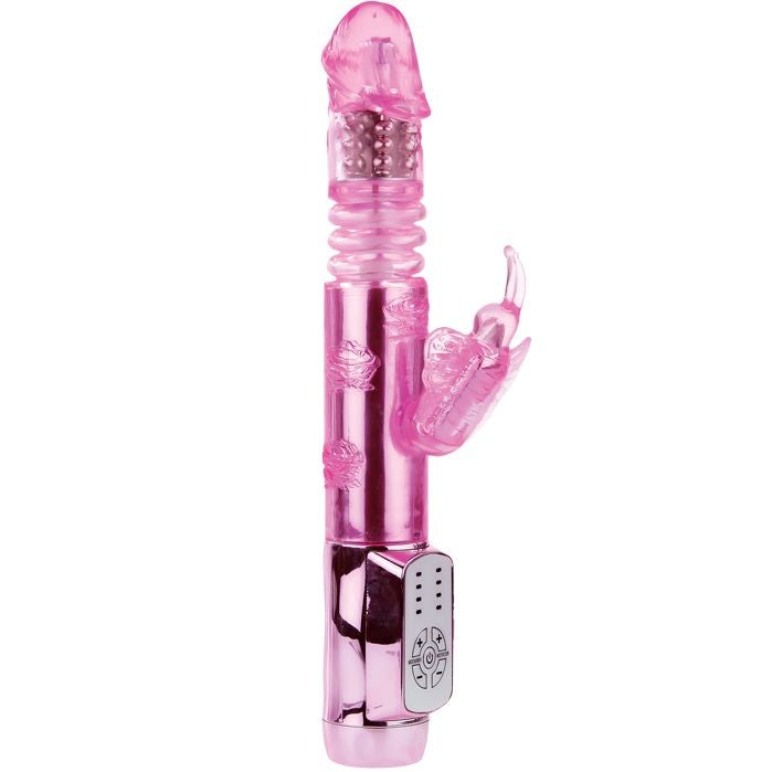 Baile Vibro rabbit avec billes rotatives Throbbing Butterfly Rose