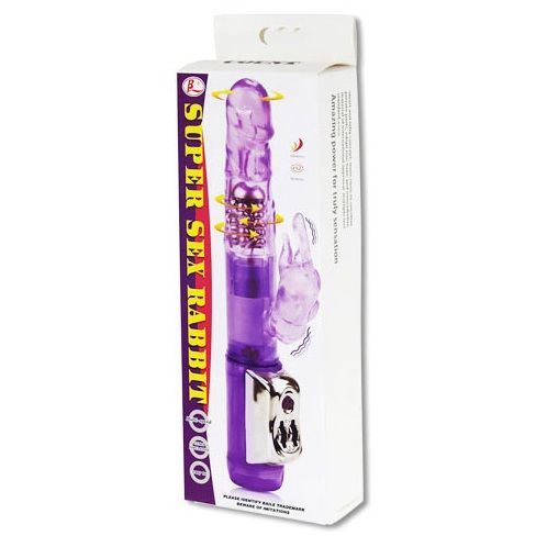 Baile Vibro rabbit avec billes rotatives Super Sex Rabbi Violet