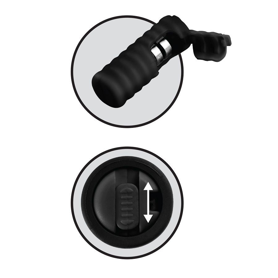 Fetish Fantasy – Pince à tétons vibrante en silicone noire