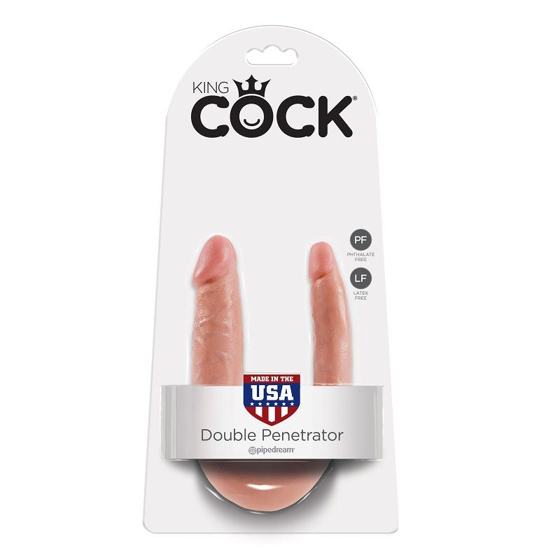 King cock gode double pénétration 12.7 cm naturel