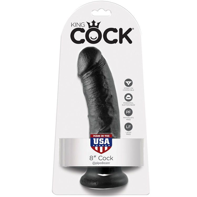 King cock - 8 gode noir 20.3 cm