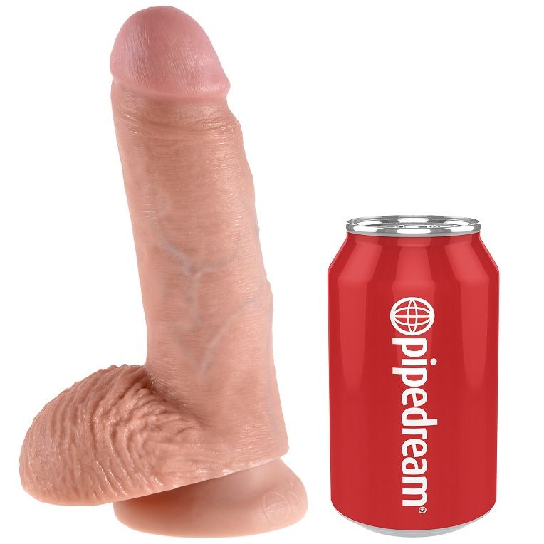 King Cock - Gode Ventouse Ultraréaliste Couleur Chair / 17,8 cm