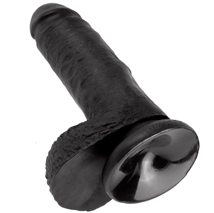 King Cock - Godemichet Ventouse Ultraréaliste Noir / 17,8 cm
