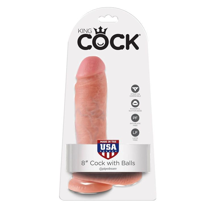 King cock - 8 chair de gode avec boules 20.3 cm