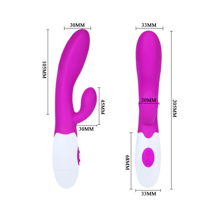 Pretty love - flirtation vibrateur alvis avec stimulateur de clitoris