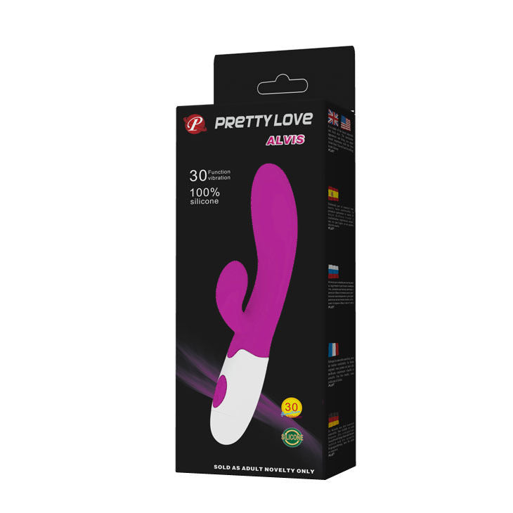 Pretty love - flirtation vibrateur alvis avec stimulateur de clitoris