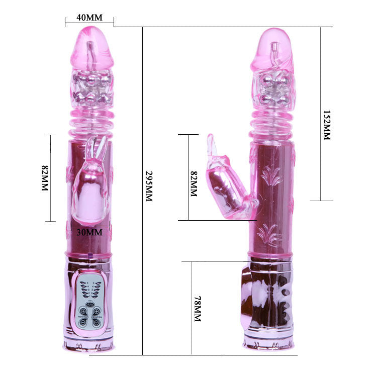 Baile - Vibromasseur Rabbit Rotatif 29 cm - Rose