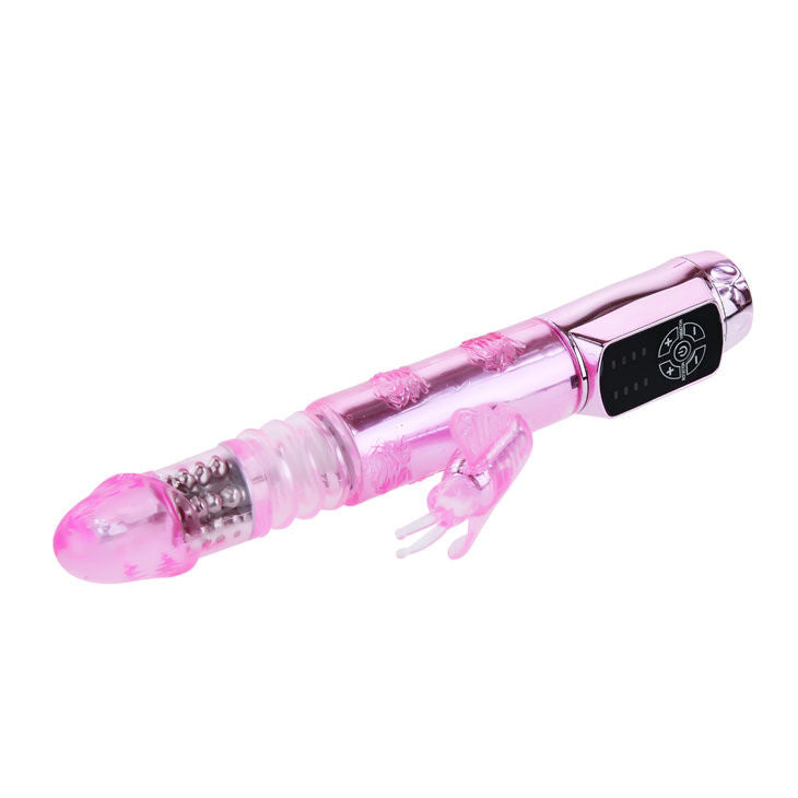 Baile Vibro rabbit avec billes rotatives Throbbing Butterfly Rose
