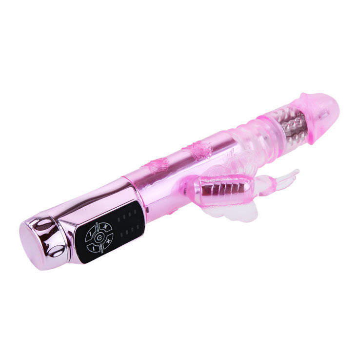 Baile Vibro rabbit avec billes rotatives Throbbing Butterfly Rose