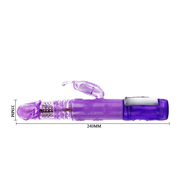 Baile Vibro rabbit avec billes rotatives Butterfly Prince Violet