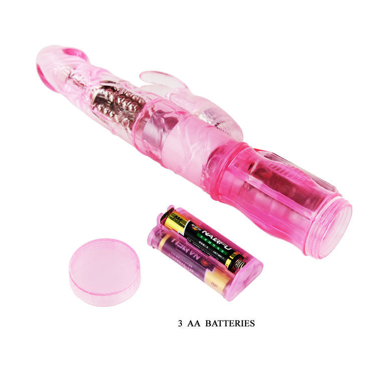 Baile - mini rotateur lapin rose avec superstimulateur