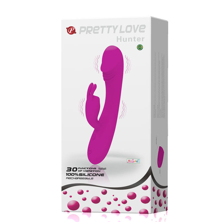 Pretty love - smart vibrateur avec lapin 30 modes chasseur
