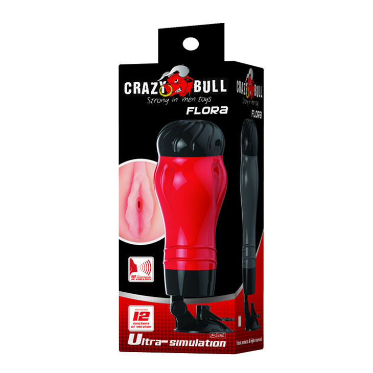 Crazy Bull – Masturbateur Automatique en Forme de Vagin avec Ventouse - Flora