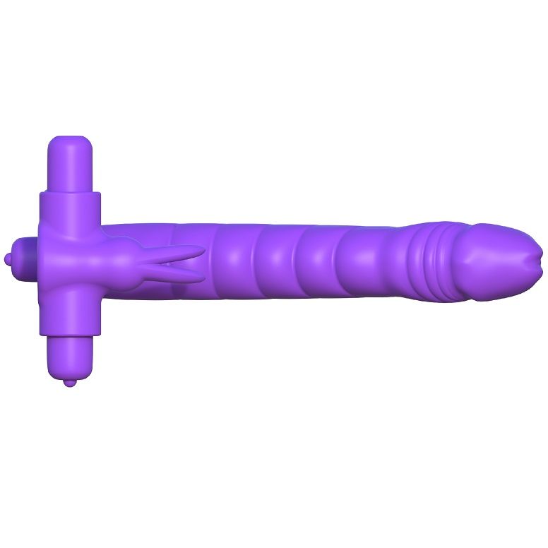Fantasy c-ringz - silicone double vibrator rabbit