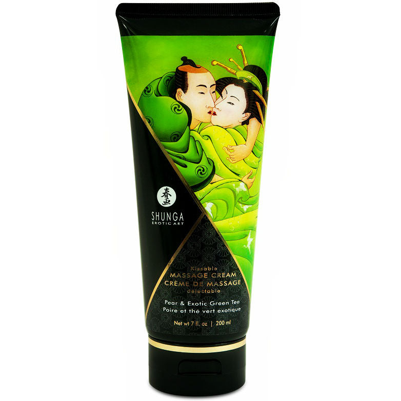 Shunga - Crème de Massage Délectable Poire & Thé Vert - 200 ml