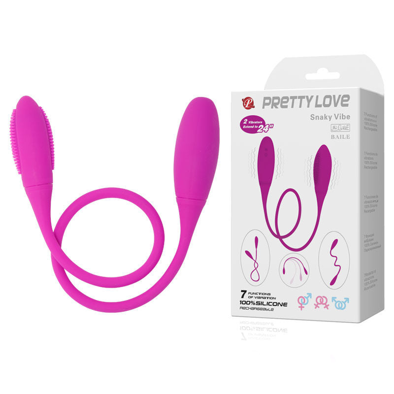 Vibromasseur Double Snaky Deluxe 7 Vitesses - Pretty Love