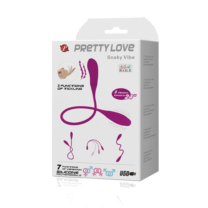 Pretty love - smart vibrateur snaky vibe 7 v + 3 chatouilles