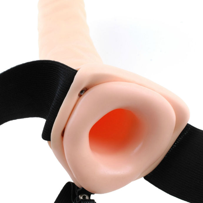 Fetish fantasy series - 19 cm vibrant creux strap-on marron