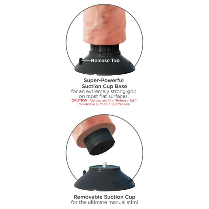 King cock - gode vibrateur avec testicules 17.78 cm naturel