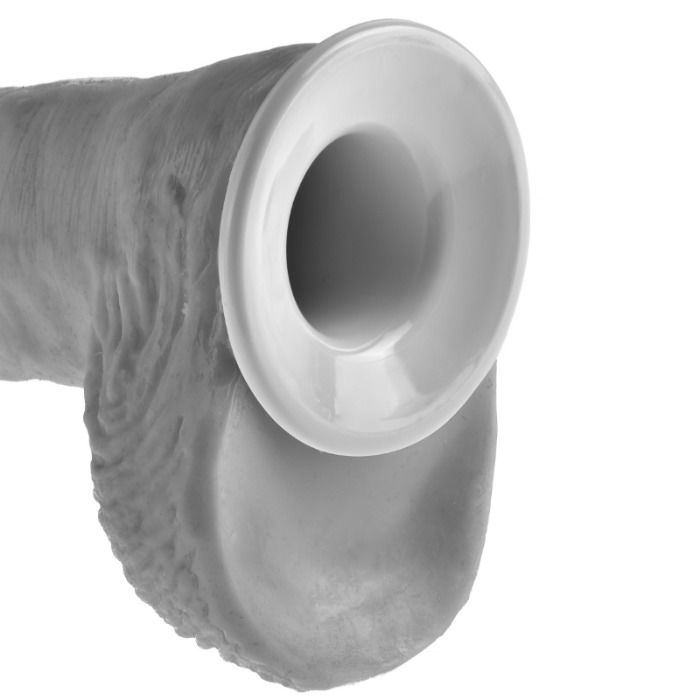 King cock - strap-on avec gode creux 28 cm et sangles couleur chaine