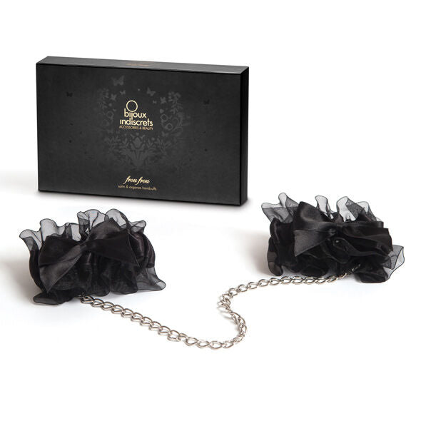 Bijoux Indiscrets - Menottes en Satin Frou Frou - Noir