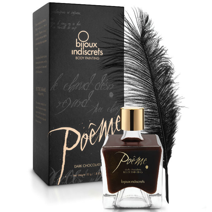 Bijoux Indiscrets - Peinture comestible chocolat Noir Poême - 50 gr