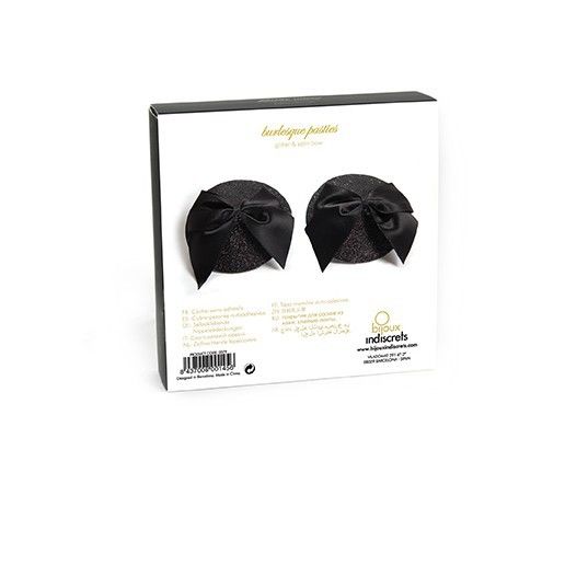 Bijoux Indiscrets Cache seins burlesques brilant Noir