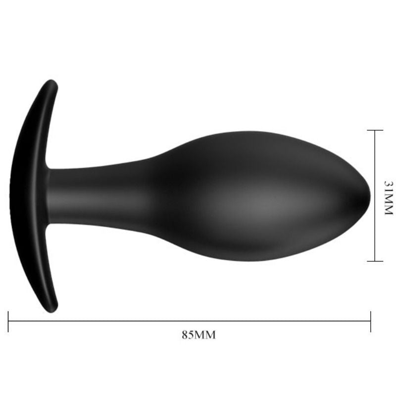 Pretty love - plug anal ancre en silicone 8.5 cm noir