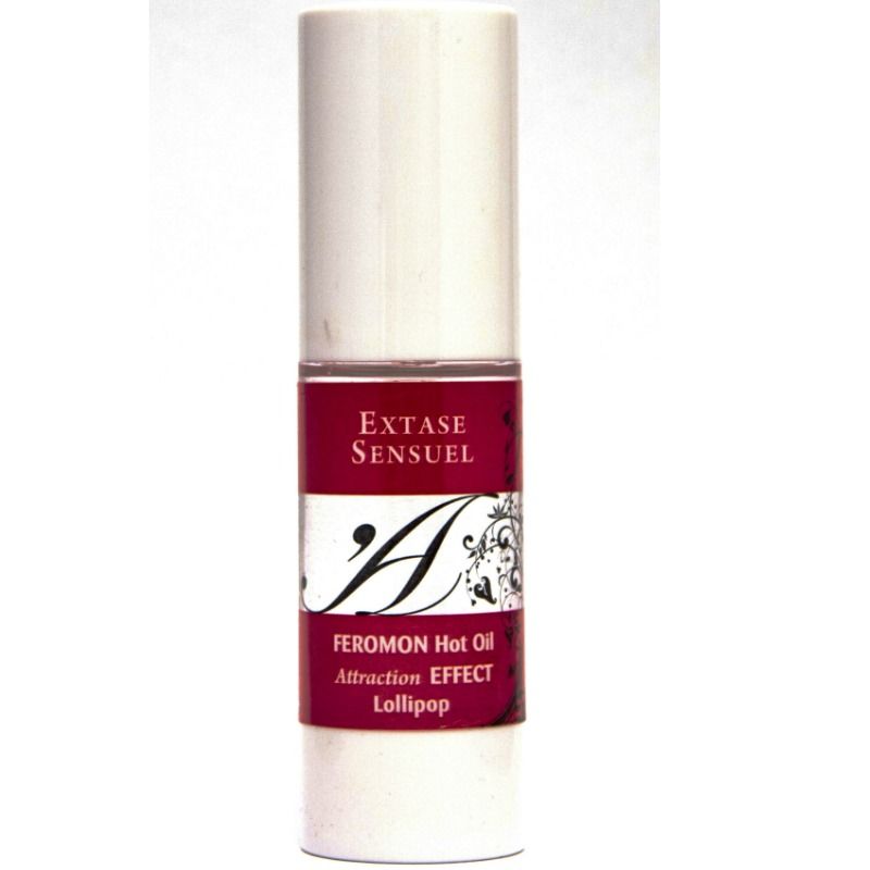 Extase sensual - huile de massage effet chauffant aux phéromones sucettes 30 ml
