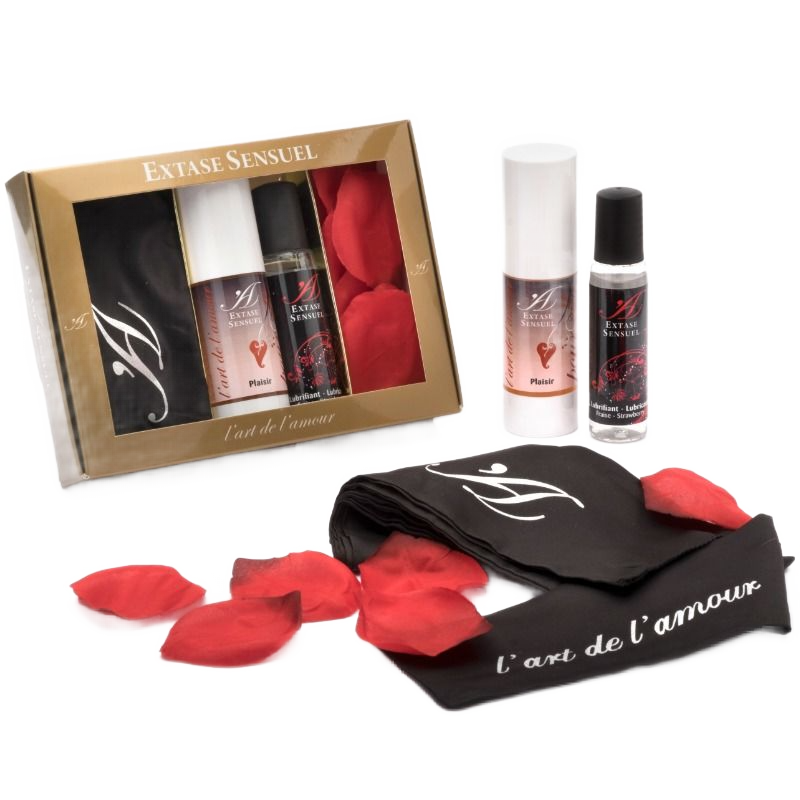 Extase Sensual Coffret avec Gel Stimulant Masque Lubrifiant Pétales