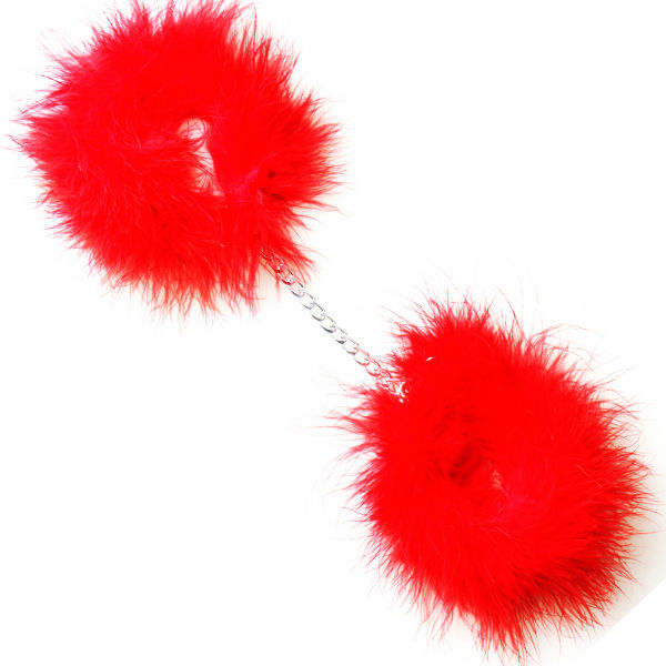Secret Play - Menottes en Plumes Handcuffs Marabou - Rouge