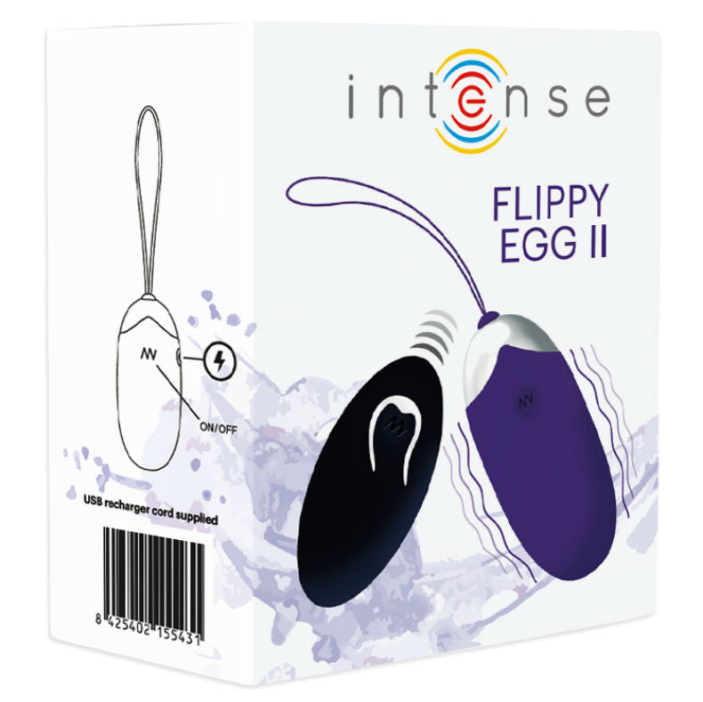 Intense - oeuf vibrant flippy ii avec télécommande violet
