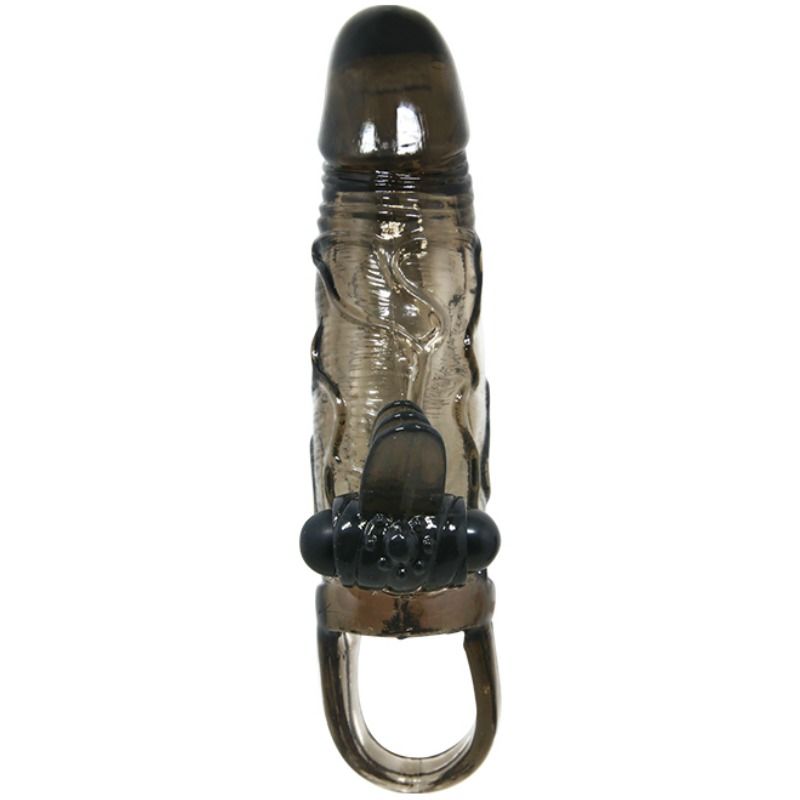 Baile - Gaine à Pénis Vibrant avec stimulation Clitoris Noir - 16,5 cm