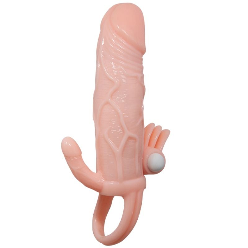 Baile - Gaine à Pénis Vibrant avec stimulation Clitoris - 16,5 cm