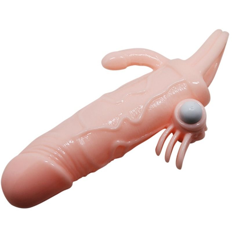 Baile - Gaine à Pénis Vibrant avec stimulation Clitoris - 16,5 cm