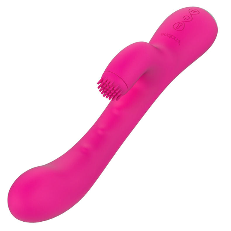 Nalone Vibromasseur Rabbit Chauffant avec Rotation Clitoridienne Rose