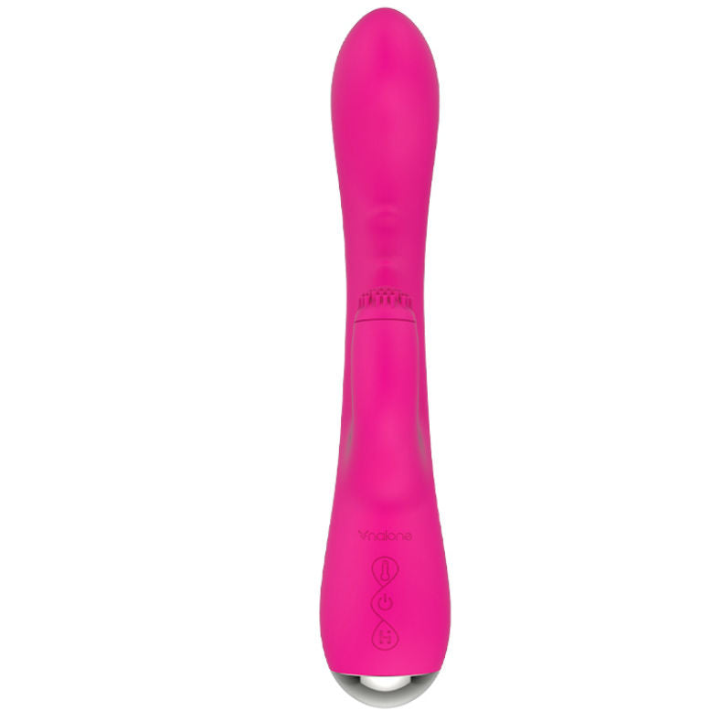 Nalone Vibromasseur Rabbit Chauffant avec Rotation Clitoridienne Rose