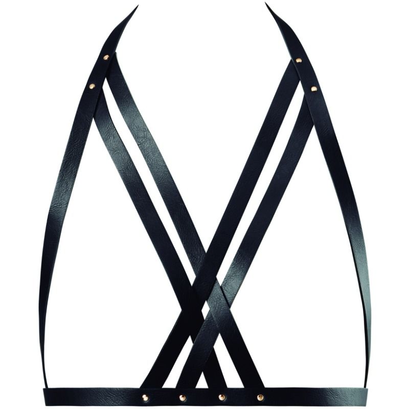 Bijoux Indiscrets - Harnais en Cuir Végétalien Licou MAZE - Noir